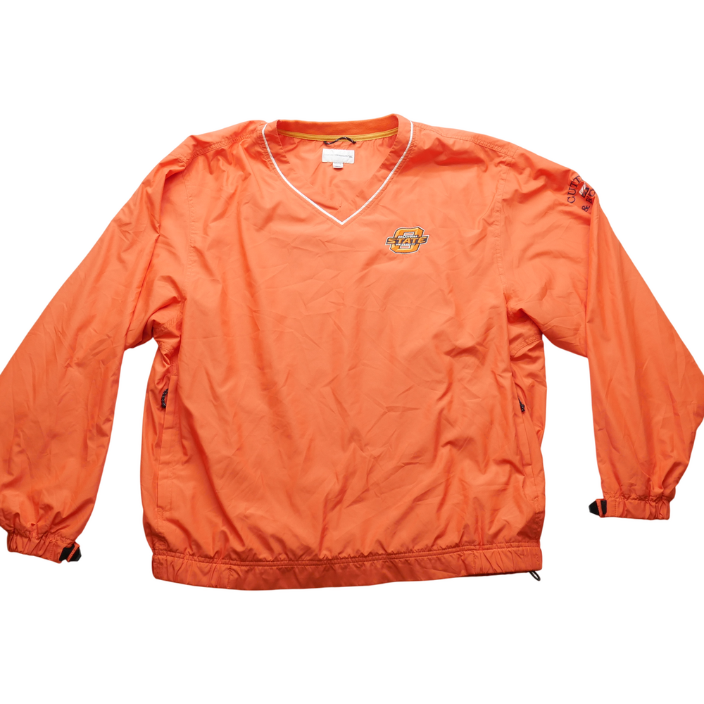 Cutter & Buck Pullover Jacket Mens XXL Oklahoma State OSU Windbreaker Orange